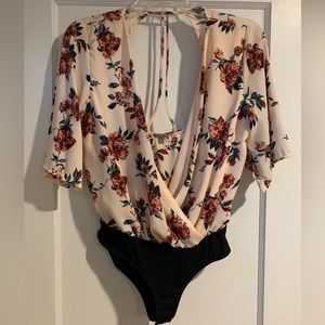 Pink flower bodysuit